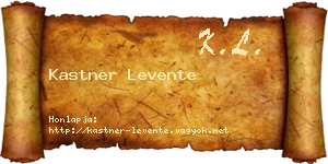 Kastner Levente névjegykártya