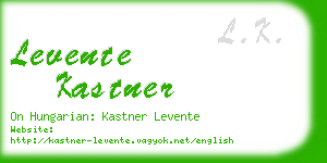 levente kastner business card